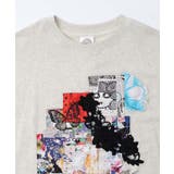 コラージュ柄 レース貼り付け裏毛チュニック | ScoLar | 詳細画像11