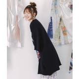 コラージュ柄 レース貼り付け裏毛チュニック | ScoLar | 詳細画像3