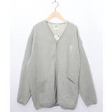 杢グレー | ミニ裏毛スカ子ロゴ ダブルジップカーディガン | ScoLar