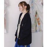 ミニ裏毛スカ子ロゴ ダブルジップカーディガン | ScoLar | 詳細画像3 