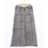 花ネコのアシメフリンジ アップリケデニムスカート | ScoLar | 詳細画像18 