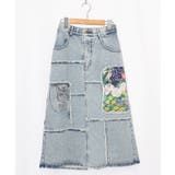 花ネコのアシメフリンジ アップリケデニムスカート | ScoLar | 詳細画像20 