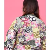 パッチワーク風総柄ドロスト前開きワンピース | ScoLar | 詳細画像5 