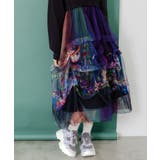 2柄展開タック入りチュールバルーンワンピース | ScoLar | 詳細画像7 