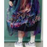 2柄展開タック入りチュールバルーンワンピース | ScoLar | 詳細画像8 