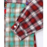 チェックと総柄のアシメパッチワークシャツ | ScoLar | 詳細画像14 