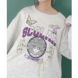 スカラーちゃん×トラ×蝶刺繍 ミニ裏毛プルオーバー | ScoLar | 詳細画像6 