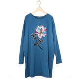 ブルー | 仲宗根泉(HY)コラボ アート柄花柄チュニック | ScoLar