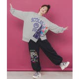 ポップ柄裏フリースあったかナイロンパンツ | ScoLar | 詳細画像1 