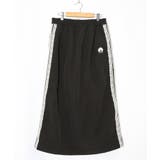 レース×ライン入りナイロンワッシャースカート | ScoLar | 詳細画像8 