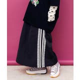 レース×ライン入りナイロンワッシャースカート | ScoLar | 詳細画像2 