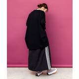 レース×ライン入りナイロンワッシャースカート | ScoLar | 詳細画像4 