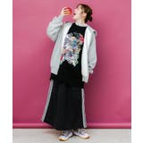 レース×ライン入りナイロンワッシャースカート | ScoLar | 詳細画像5 