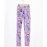 パープル | スカラー3柄展開 裏起毛スムースレギンス | ScoLar