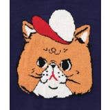 キャップネコ柄ジャガードニットプルオーバー | ScoLar | 詳細画像33 