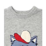 キャップネコ柄ジャガードニットプルオーバー | ScoLar | 詳細画像34 