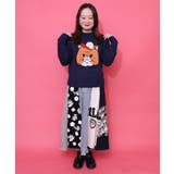 キャップネコ柄ジャガードニットプルオーバー | ScoLar | 詳細画像12 