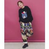 キャップネコ柄ジャガードニットプルオーバー | ScoLar | 詳細画像1 