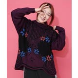 グラサンスカラーちゃんダブルジャガードニットプルオーバー | ScoLar | 詳細画像3 