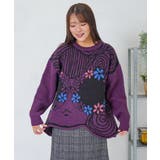 グラサンスカラーちゃんダブルジャガードニットプルオーバー | ScoLar | 詳細画像8 