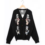 ブラック | 風船ネコちゃんジャガードニットカーディガン | ScoLar