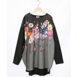 花×夜空柄ミックス裏毛チュニック | ScoLar | 詳細画像6 