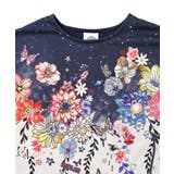 花×夜空柄ミックス裏毛チュニック | ScoLar | 詳細画像9 