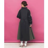 バイカラー異素材 切替ジャージワンピース | ScoLar | 詳細画像4 