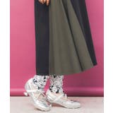 バイカラー異素材 切替ジャージワンピース | ScoLar | 詳細画像7 