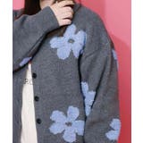 2WAYお花サガラ刺繍ジャガードニットカーディガン | ScoLar | 詳細画像10 