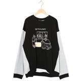 ブラック | こたつから出たくないクマ柄 配色裏毛プルオーバー | ScoLar