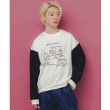 こたつから出たくないクマ柄 配色裏毛プルオーバー | ScoLar | 詳細画像7 