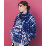 ランダムバンダナ柄 双面フランネルブルゾン | ScoLar | 詳細画像3