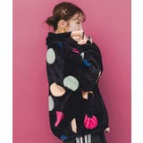 カラフルドット柄 双面フランネルブルゾン | ScoLar | 詳細画像3 