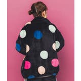 カラフルドット柄 双面フランネルブルゾン | ScoLar | 詳細画像4 