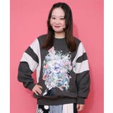 花×宇宙×アート バイカラー裏起毛プルオーバー | ScoLar | 詳細画像2 