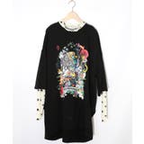 ミニ裏毛×起毛レースきのこ柄レイヤード風チュニック | ScoLar | 詳細画像10 