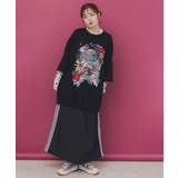 ミニ裏毛×起毛レースきのこ柄レイヤード風チュニック | ScoLar | 詳細画像1 