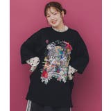 ミニ裏毛×起毛レースきのこ柄レイヤード風チュニック | ScoLar | 詳細画像2 