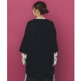 ミニ裏毛×起毛レースきのこ柄レイヤード風チュニック | ScoLar | 詳細画像4 