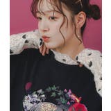 ミニ裏毛×起毛レースきのこ柄レイヤード風チュニック | ScoLar | 詳細画像5 