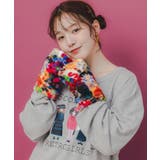 アームウォーマー付き レトロ柄裏毛プルオーバー | ScoLar | 詳細画像1 