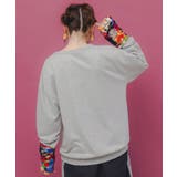 アームウォーマー付き レトロ柄裏毛プルオーバー | ScoLar | 詳細画像5 