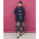 花ボタン中綿アウター | ScoLar | 詳細画像6 