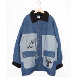 落書きモザイク柄デニム×ボアジャケット | ScoLar | 詳細画像24 