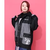 落書きモザイク柄デニム×ボアジャケット | ScoLar | 詳細画像14 