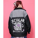 落書きモザイク柄デニム×ボアジャケット | ScoLar | 詳細画像15 