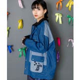 落書きモザイク柄デニム×ボアジャケット | ScoLar | 詳細画像6 