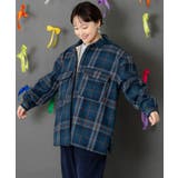 わんコレ柄ネルチェック×ボアシャツアウター | ScoLar | 詳細画像2