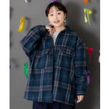 わんコレ柄ネルチェック×ボアシャツアウター | ScoLar | 詳細画像3